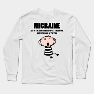 Migraine Awareness Tshirt Crying Suffering Migraines Suck Long Sleeve T-Shirt